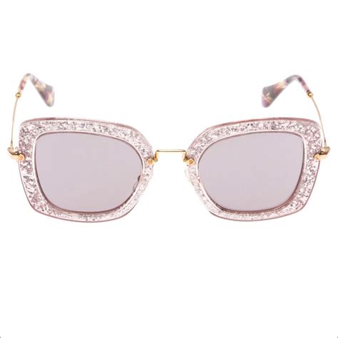 miu miu glitter sunglasses brown|miu sunglasses for men.